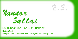 nandor sallai business card